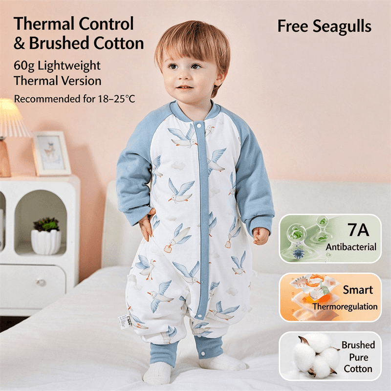 Wholesale Padded Cotton Baby Toddler Sleep Sack with Legs For Winter