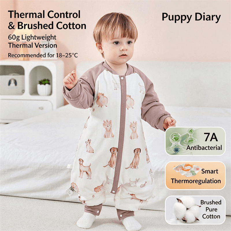 Wholesale Padded Cotton Baby Toddler Sleep Sack with Legs For Winter